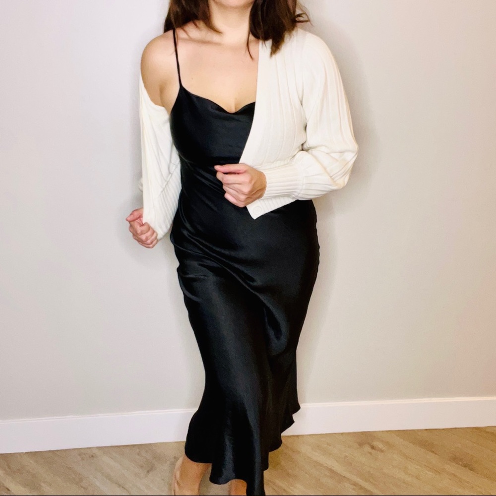 Oak + Fort Cowl Neck Slip Dress